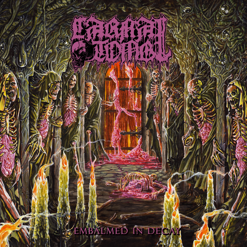 Carnal Tomb - Embalmed In Decay Vinyl LP  |  Magenta/Black Marble