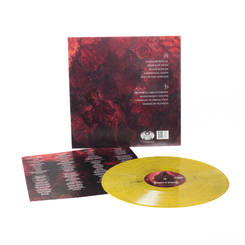 Temple Of Dread - God Of The Godless Vinyl LP  |  Clear/Yellow/Black Marble